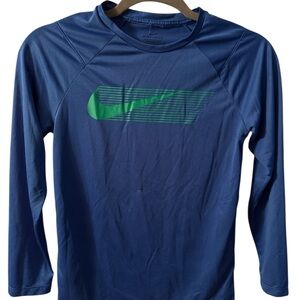 Nike Dri-FIT Blue and Green Logo Shirt